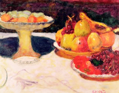 フルーツボウルのある静物、1933 作： Pierre Bonnard