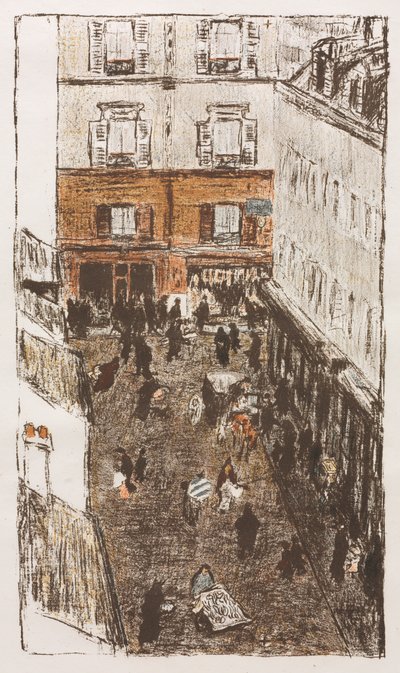 上から見た街角 作： Pierre Bonnard