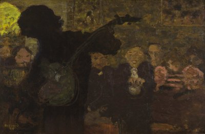 バンジョープレーヤー、1895年。 作： Pierre Bonnard