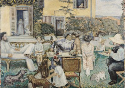 ブルジョワの午後」または「テラス・ファミリー 作： Pierre Bonnard