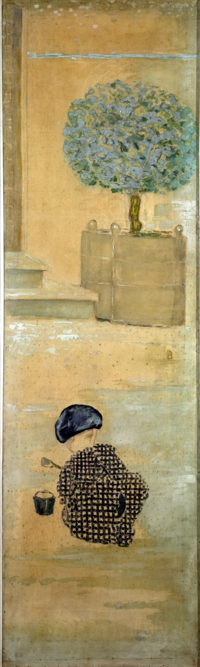 砂の城を持つ子供、またはバケツを持つ子供、1894 作： Pierre Bonnard