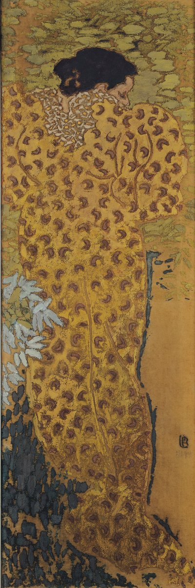 ドレッシングガウン、1892年（生地のテンペラ） 作： Pierre Bonnard
