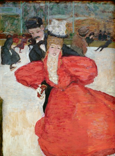 The Ice Rink or The Skaters, c.1896-98 (油彩、カード、パネル) 作： Pierre Bonnard