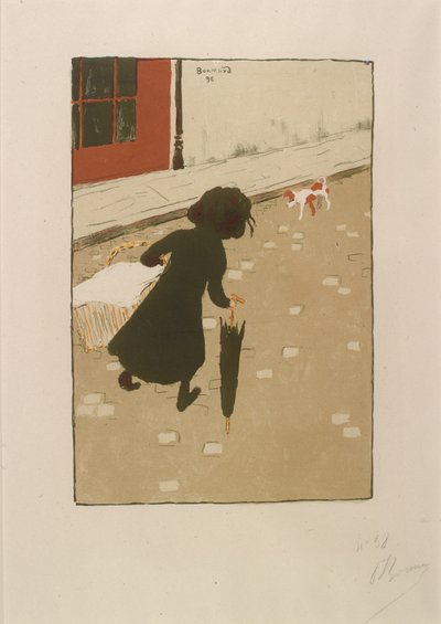 画家と版画家のアルバム」より「洗濯小僧 作： Pierre Bonnard