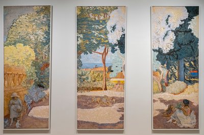地中海。 トリプティク。 サントロペで学ぶ 作： Pierre Bonnard