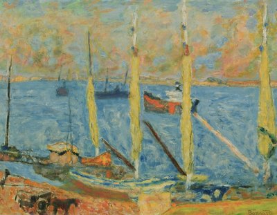 サントロペ港、1930年 作： Pierre Bonnard