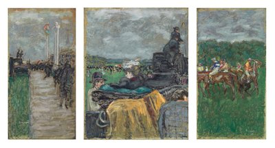 ロンシャンのレース；Les Courses a Longchamp 作： Pierre Bonnard