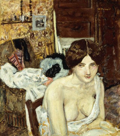 休息モデル; Le Repos de Modele、1910年頃（船内の油） 作： Pierre Bonnard