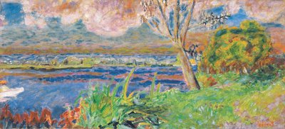 ヴァーノンのセーヌ、1923年頃（キャンバスに油彩） 作： Pierre Bonnard