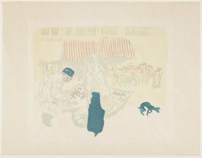 The Vegetable Vendor」1897年頃（1899年出版 作： Pierre Bonnard