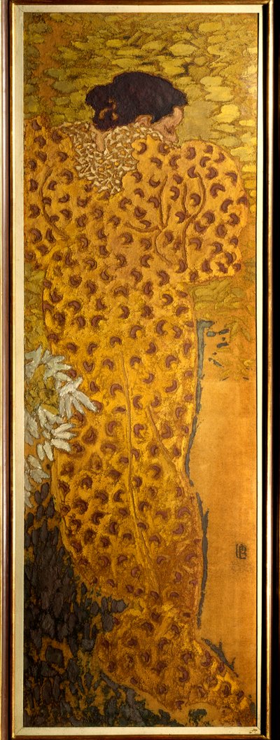 バスローブ ピエール・ボナール（1867-1947）による布地に描かれた絵画 1892 Nabis Dim.1.5x0.5 m パリ、オルセー美術館 作： Pierre Bonnard