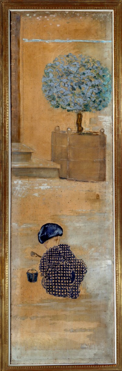 サンドペーストの子供またはバケツの子供 作： Pierre Bonnard