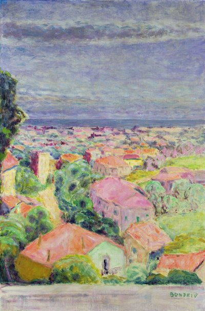 キャネットの眺め、1940年頃（キャンバスに油彩） 作： Pierre Bonnard