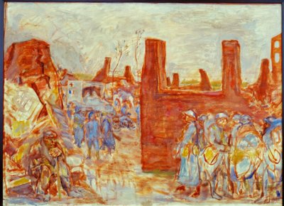 ハムの近くの台無しにされた村 作： Pierre Bonnard