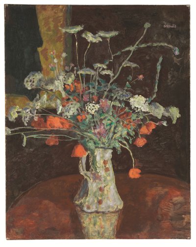 野の花、アンベルとポピー 1912年頃（油彩・キャンバス） 作： Pierre Bonnard