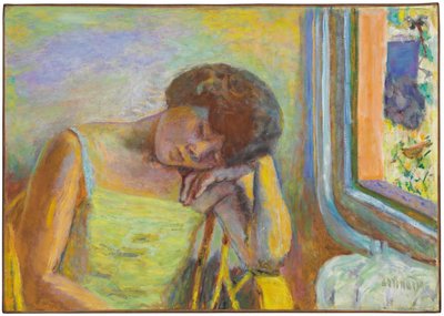 眠っている女性、1928年頃（キャンバスに油彩） 作： Pierre Bonnard