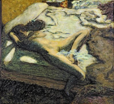 ベッドに横たわる女」または「不屈の女 作： Pierre Bonnard