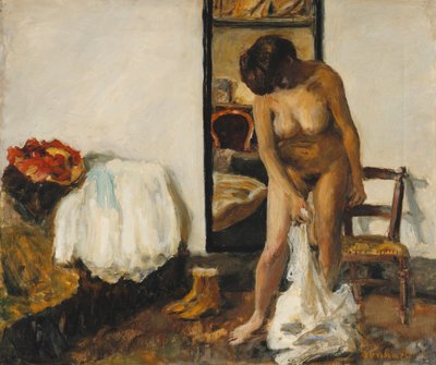 脱いでいる女性;脱いでいる女性 作： Pierre Bonnard