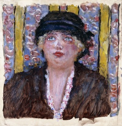 帽子をかぶった女性、1920年頃（キャンバスに油彩） 作： Pierre Bonnard