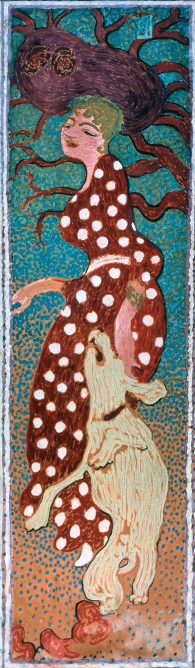 白い斑点のあるドレスを着た女性、1891年 作： Pierre Bonnard