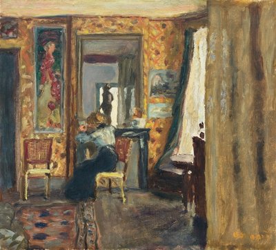 インテリアの女性;インテリアの女性、1908年頃（キャンバスに油彩） 作： Pierre Bonnard