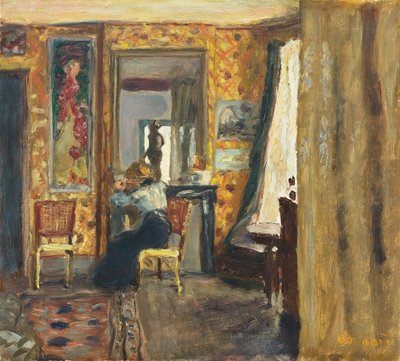 インテリアの女性、1908年頃（キャンバスに油彩） 作： Pierre Bonnard
