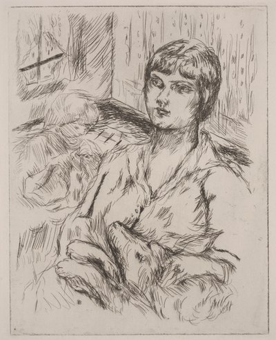 犬を連れた女性（オクターブ・ミルボーの「Dingo」の挿絵 作： Pierre Bonnard