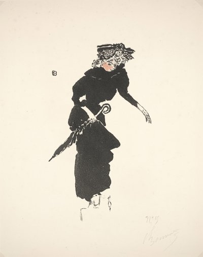 傘を持つ女（Femme au parapluie 作： Pierre Bonnard