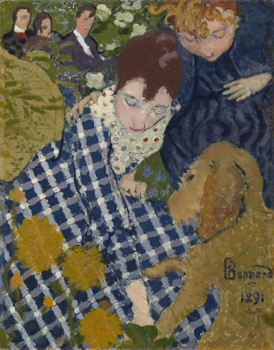 犬を連れた女性 作： Pierre Bonnard