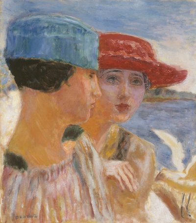 カモメを連れた少女たち、1917年。 作： Pierre Bonnard