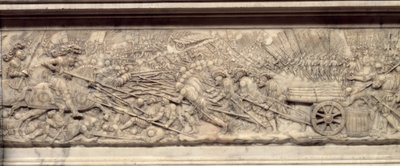 1515年のマリニャンの戦い。フランス王フランソワ1世（1494-1547）の心臓の墓。ピエール・ボンタン（1507年頃～1568年）による低層レリーフ 作： Pierre Bontemps