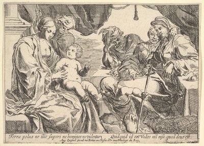 聖人と聖家族、1610-42。 作： Pierre Brebiette