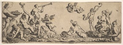 ネプチューンとアンフィトリテ、1615-42。 作： Pierre Brebiette