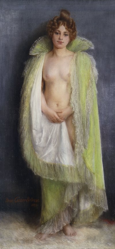 緑のマントをまとったヌード 作： Pierre Carrier Belleuse