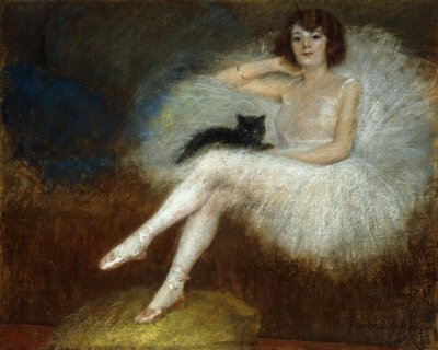 黒猫とバレリーナ 作： Pierre Carrier Belleuse