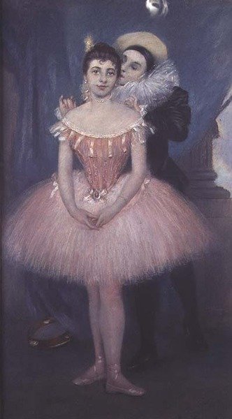 Pierrot and the Dancer 作： Pierre Carrier Belleuse