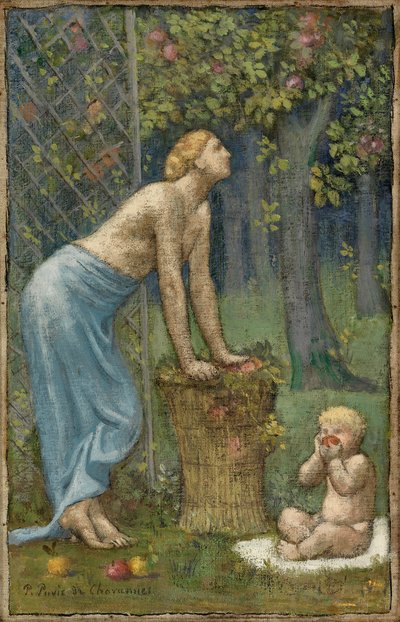 リンゴの収穫 作： Pierre Cécile Puvis de Chavannes