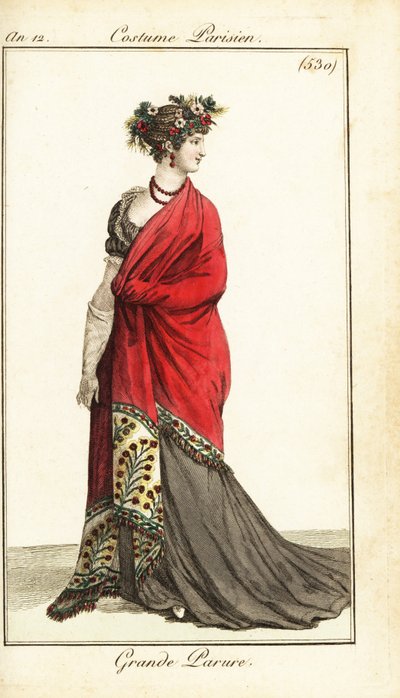 非常にフォーマルな服装の女性、パリ 作： Pierre Charles Baquoy