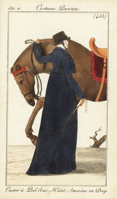 女性ライダーまたは彼女の馬、パリのアマゾネス 作： Pierre Charles Baquoy