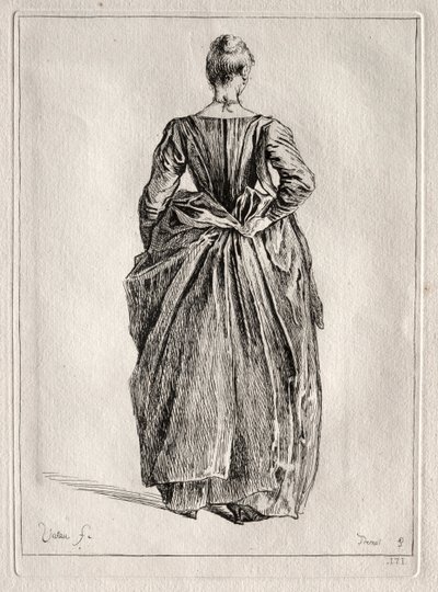 後ろからの女性の研究。 作： Pierre Charles Trémolière