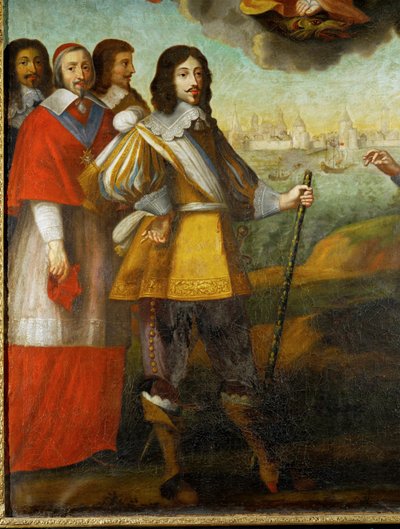 ラ・ロシェル要塞へのルイ13世の入城...（油彩・木） 作： Pierre Courtillaud