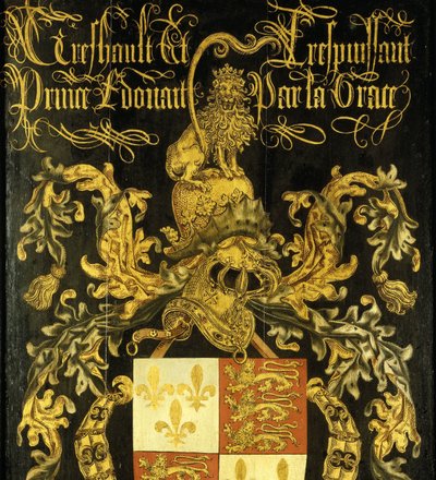 エドワード 4 世 (1442-83)、イングランド王の盾、金羊毛騎士団の騎士としての資格 作： Pierre Coustain (attributed to)