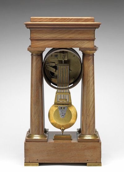 10進数の時計、c.1798-1805（松、真鍮、エナメル） 作： Pierre Daniel Destigny
