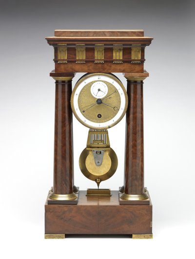 10進数の時計、c.1798-1805（松、真鍮、エナメル） 作： Pierre Daniel Destigny