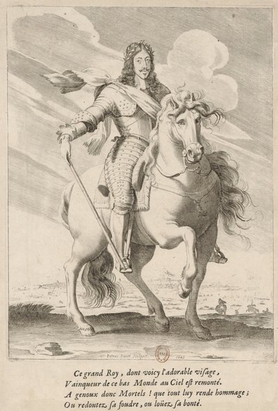 フランスのルイ13世の乗馬の肖像 作： Pierre Daret