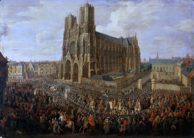 戴冠式後のルイ 15 世の騎兵隊、1722 年 10 月 26 日 作： Pierre Denis II Martin