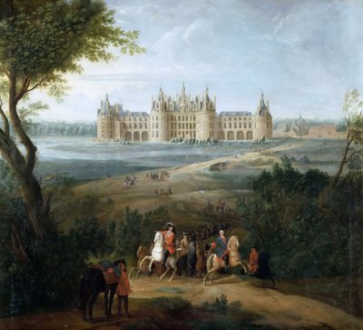 公園からのシャンボール城の眺め 作： Pierre Denis II Martin