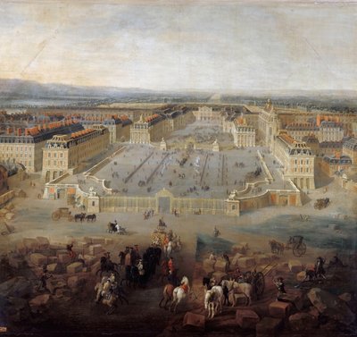 1722年、アルム広場から見たヴェルサイユ宮殿 作： Pierre Denis II Martin