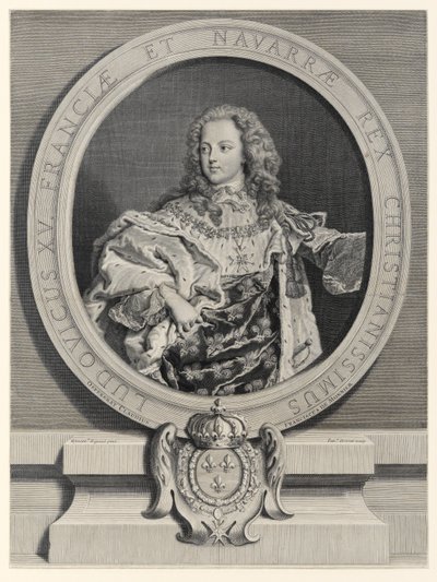 フランス王ルイ15世（1710年～1774年） 作： Pierre Drevet