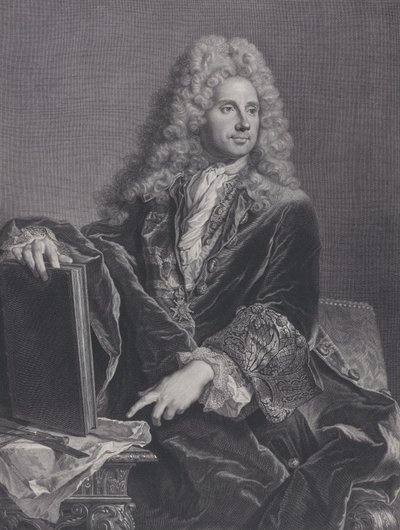 ロベール・ド・コットの肖像、1722年。 作： Pierre Drevet